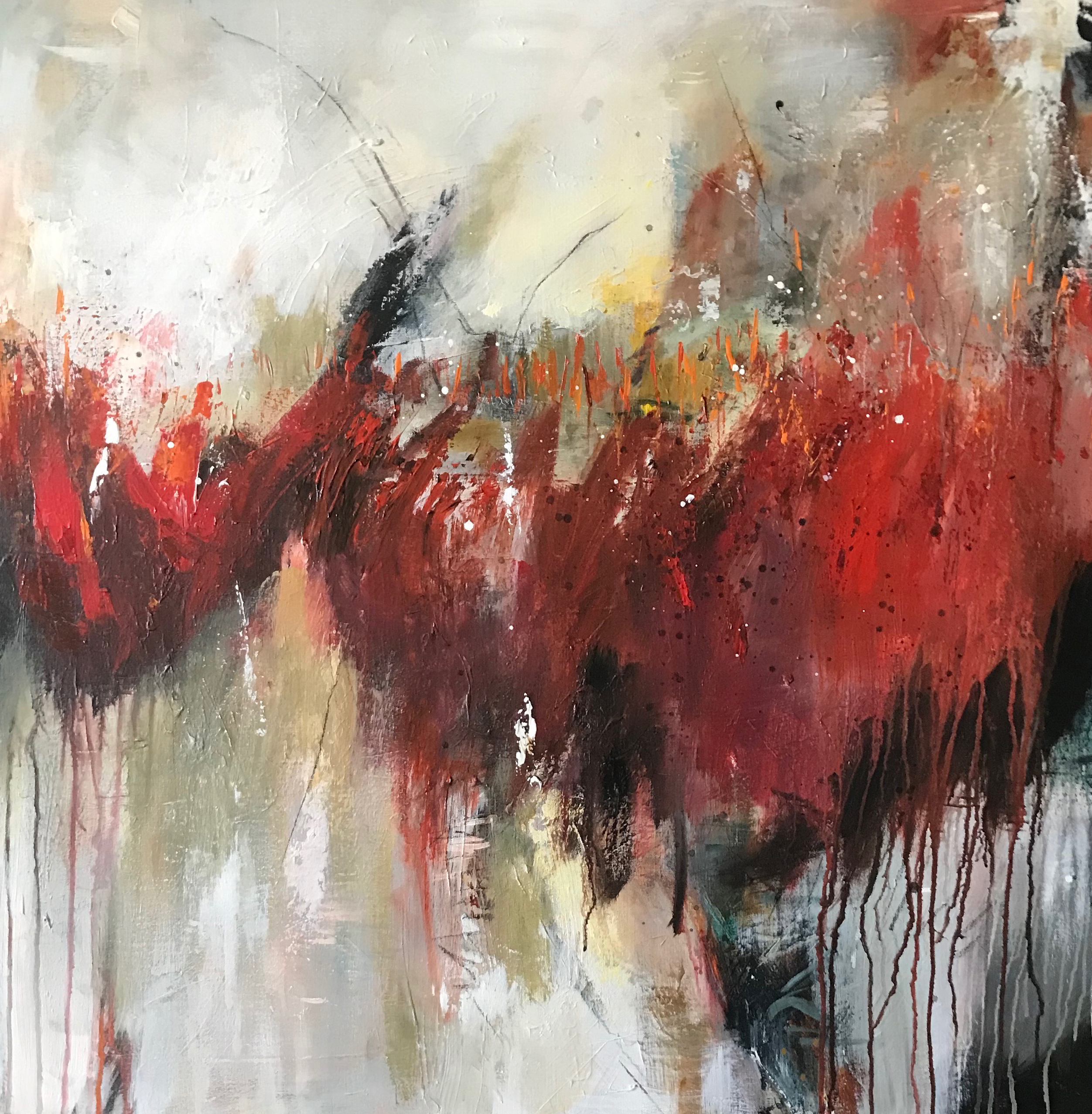 'From the Ashes I Will Rise' Original Abstract Contemporary Acrylic Painting by Cher Devereaux